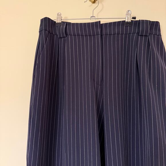 Express Stylist High Waisted Pinstripe Wide Leg Pants - Picture 4 of 7